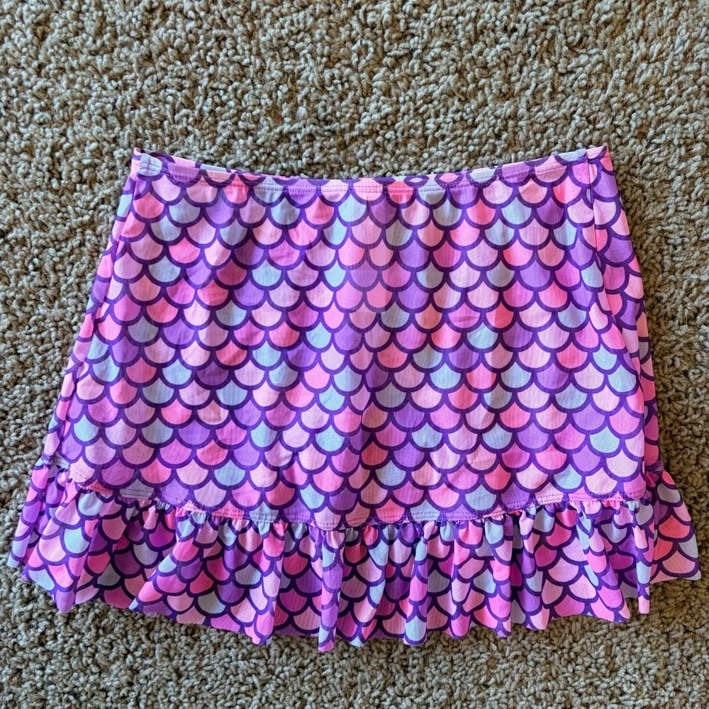 Target Cat & Jack Pink Purple Mermaid Mesh Swim Skirt Coverup Small 6/7 NWT NEW